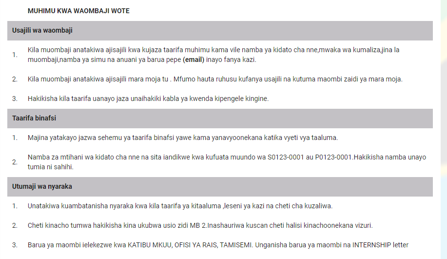 Tamisemi Ajira Application System for Register and Apply Tamisemi Ajira Application System for Register and Apply