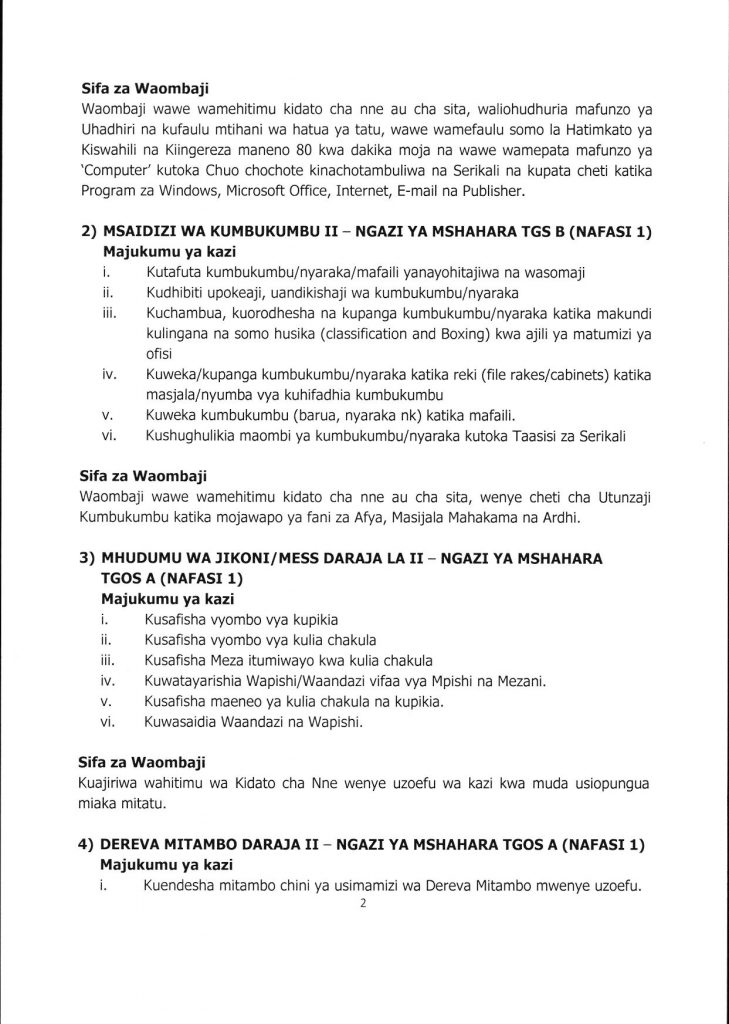 Job Opportunities at Iringa Municipal Council