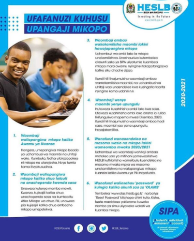 HESLB Clarification on Higher Education Loan Allocation HESLB: UFAFANUZI KUHUSU UPANGAJI WA MIKOPO TANZANIA.