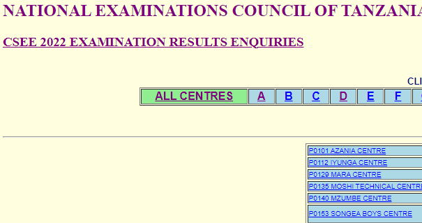 Matokeo Kidato cha nne 20222023 NECTA Form Four Result 2022